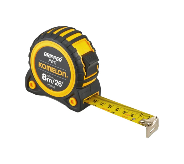 26ft/8m Retractable Measuring Tape by Komelon Gripper