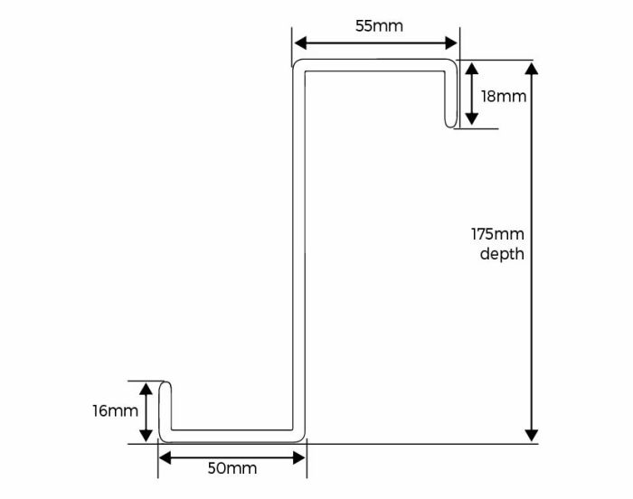 Metal Z Purlins 175mm 2 0m To 6 0m Length