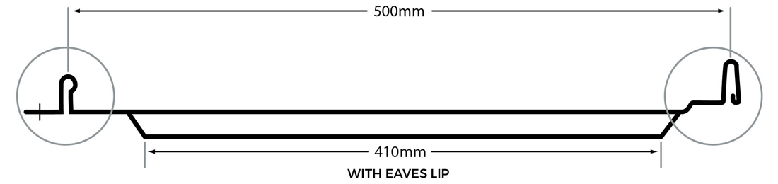 Cladco Standing Seam No Ribs With Lip Profile Diagram